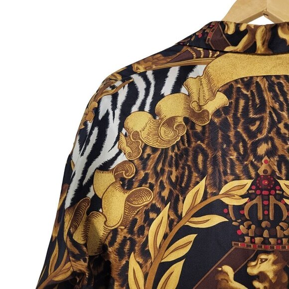 Vintage Compagnie Internationale Express Women's 100% Silk Baroque Top Size XS - Picture 12 of 16